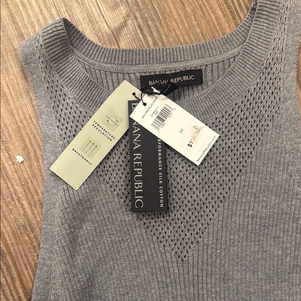 Banana Republic Gray Ribbed Midi Sweater Dress - Picture 2 of 4